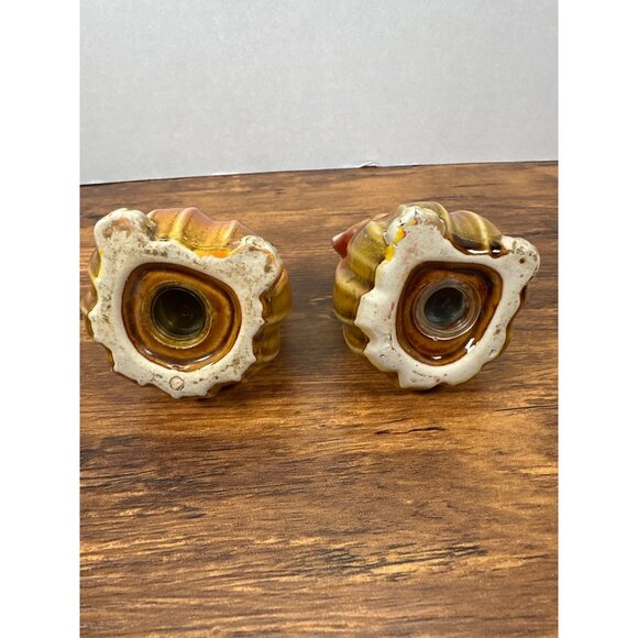 Salt Pepper Shaker Owls Set Red/Brown Owls Farmhouse or 70's Retro - Picture 3 of 5